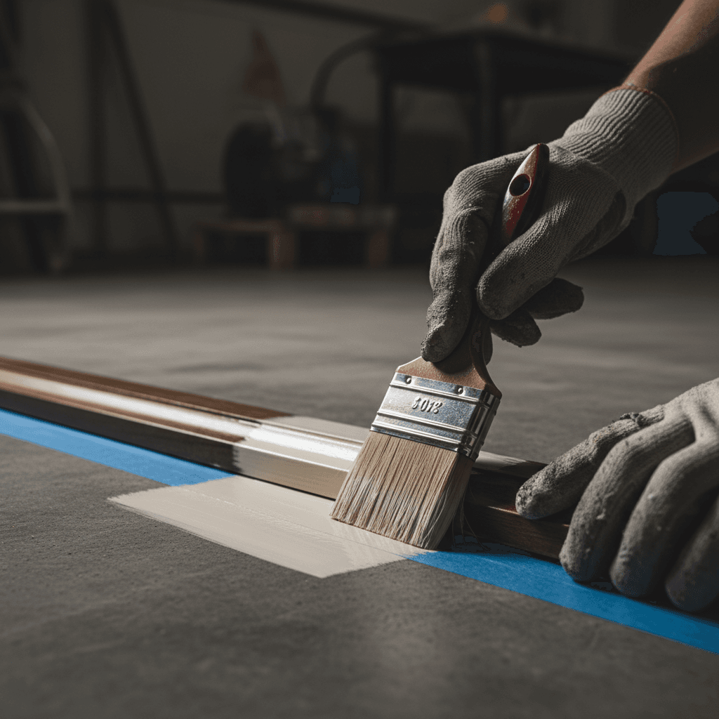 Detailed trim work with precision brushing